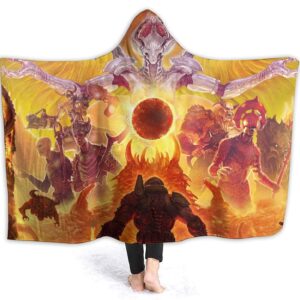 Doom Eternal Hooded Blanket - 3D Print Warm Adult Blanket