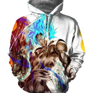 Dragon Ball Z Goku Hoodies - Blue Hair Goku Hoodie