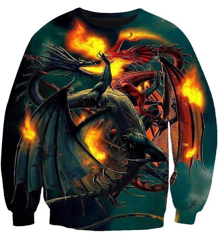 Dragon Hoodies - Pullover Black Hoodie - Image 3
