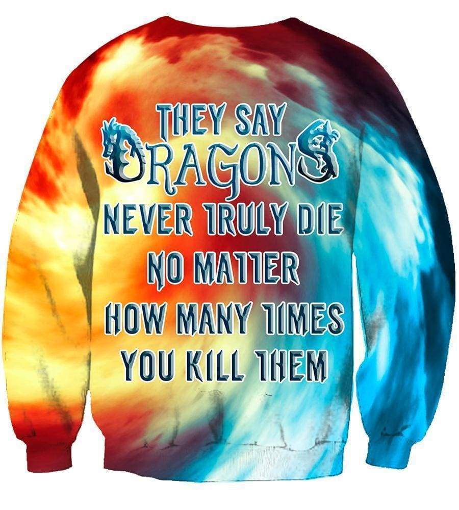 Dragon Hoodies - Pullover Blue Hoodie - Image 6