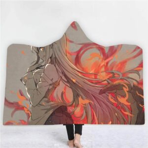 Dragon Maid 3D Printing Fleece Hooded Blanket