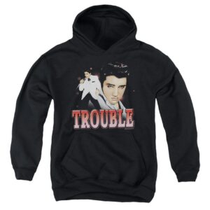 Elvis Presley Hoodies: TROUBLE Pull-Over Hoodie