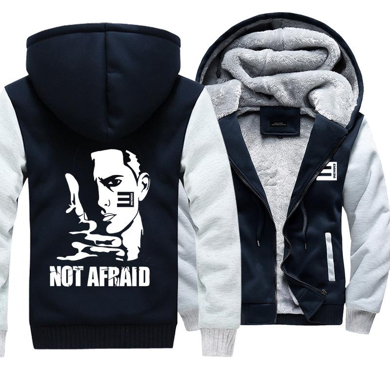 Eminem Jackets - Solid Color Eminem Not Afraid Super Cool Fleece Jacket - Image 2
