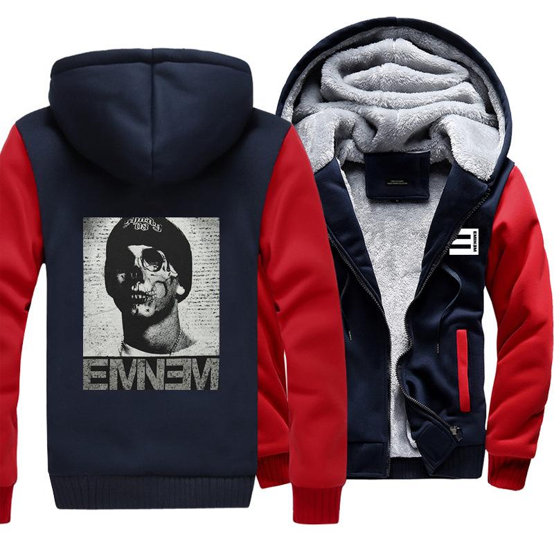 Eminem Jackets - Solid Color Eminem Series Super Cool Fleece Jacket - Image 2