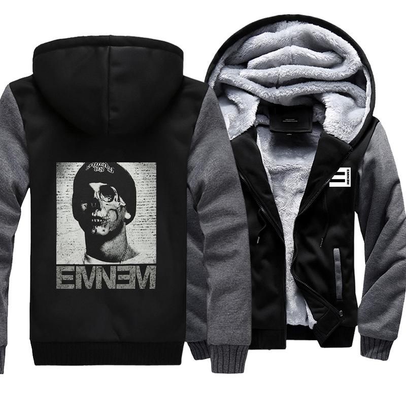 Eminem Jackets - Solid Color Eminem Series Super Cool Fleece Jacket - Image 3