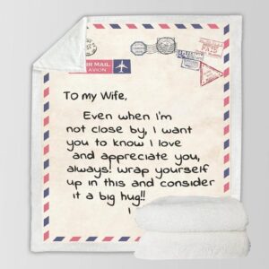 Envelope Letter Writing Cashmere Blanket