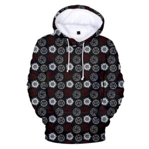 Fashion 3D Printed Supernatural Hoodie - Popular Streetwear