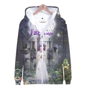 Fate Stay Night 3D Printed Zipper Hoodies - Fashion Hooded Sweatshirt Pullover