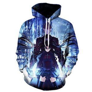 Fate Stay Night Hoodies - Rin Tohsaka 3D Printed Fashion Hooded Long Sleeve Pullover