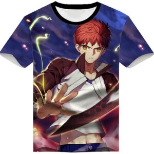 Fate Zero Fate/Stay Night Hoodies - 3D Printed Anime T-Shirt Funny Short Sleeve Tee Tops