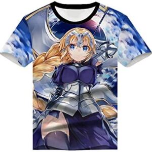 Fate Zero Fate/Stay Night Hoodies - 3D Printed Anime T-Shirt Funny Short Sleeve Tee Tops