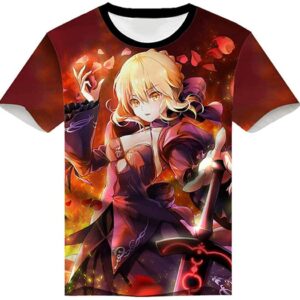 Fate Zero Fate/Stay Night Hoodies - 3D Printed Anime T-Shirt Funny Short Sleeve Tee Tops