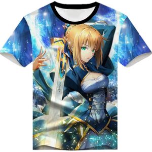 Fate Zero Fate/Stay Night Hoodies - 3D Printed Anime T-Shirt Funny Short Sleeve Tee Tops