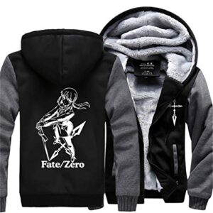 Fate Zero Hoodies - Winter Thicken Fleece Warm Zipper Hooded Jacket