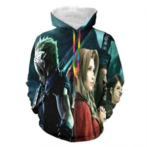 Final Fantasy Hoodie - Cloud Strife 3D Print Long Sleeve Hooded Jumper