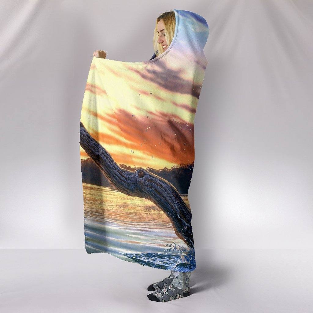 Fish Hooded Blanket - Big Fresh Fish Red Blanket - Image 2