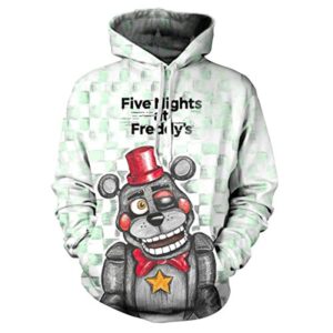 Five Nights at Freddy's Hoodies for Kids Teens - 3D Boys and Girls Pullover Hoodie