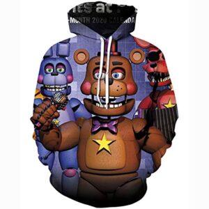 Five Nights at Freddy's Hoodies for Kids Teens - 3D Boys and Girls Pullover Hoodie