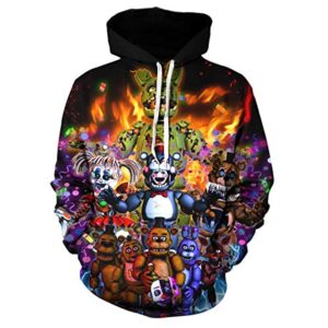 Five Nights at Freddy's Hoodies for Teens - 3D Boys and Girls Pullover Hoodie