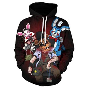 Five Nights at Freddy's Hoodies for Teens - 3D Boys and Girls Pullover Hoodie