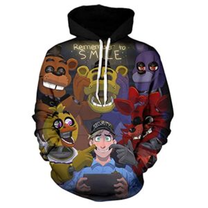 Five Nights at Freddy's Hoodies for Teens - 3D Boys and Girls Pullover Hoodie
