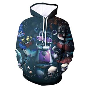 Five Nights at Freddy's Hoodies for Teens - 3D Boys and Girls Pullover Hoodie
