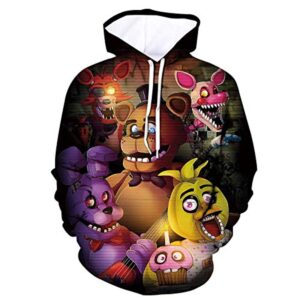 Five Nights at Freddy's Hoodies for Teens - 3D Boys and Girls Pullover Hoodie
