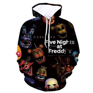 Five Nights at Freddy's Hoodies for Teens - 3D Boys and Girls Pullover Hoodie