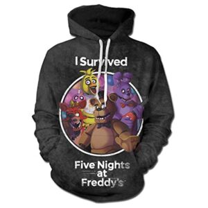 Five Nights at Freddy's Hoodies for Teens - 3D Boys and Girls Pullover Hoodie