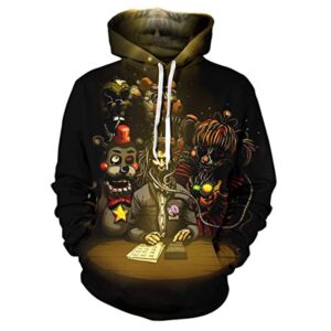 Five Nights at Freddy's Hoodies for Teens - 3D Boys and Girls Pullover Hoodie