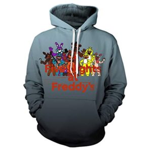 Five Nights at Freddy's Hoodies for Teens - 3D Boys and Girls Pullover Hoodie