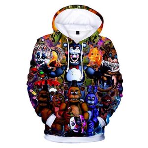 Five Nights at Freddy's Hoodies for Teens - 3D Boys and Girls Pullover Hoodie