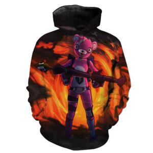 Fortnite Bear Skin Hoodies - Pullover Pink Bear Hoodie
