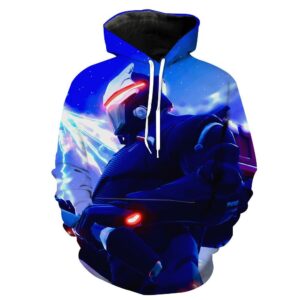 Fortnite Full Armor Omega Hoodies - Pullover Blue Hoodie