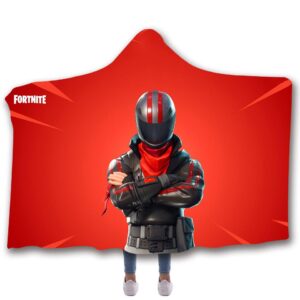 Fortnite Hooded Blankets - Fortnite BURNOUT Red Fleece Hooded Blanket