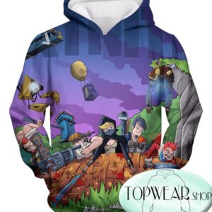 Fortnite Hoodies - Animated Team of Heroes 3D Hoodie