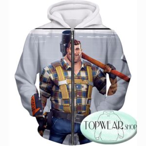 Fortnite Hoodies - Battle Royale Constructor Base 3D Zip Up Hoodie