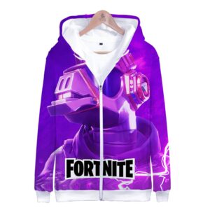 Fortnite Hoodies - DJ Alpaca 3D Zip Up Hoodie