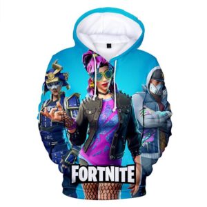 Fortnite Hoodies - Fortnite Game Series Season 8 NEW Hero Battle Royale Blue Hoodie