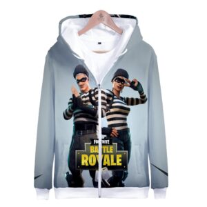 Fortnite Hoodies - Fortnite Prisoner suit 3D Zip Up Hoodie