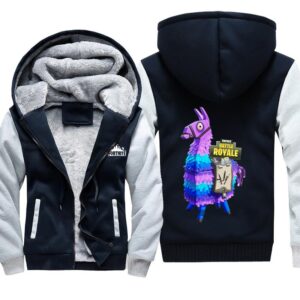 Fortnite Jackets - Solid Color Fortnite Game Alpaca Icon Fleece Jacket