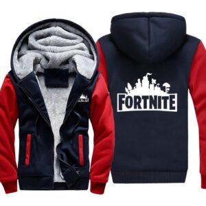 Fortnite Jackets - Solid Color Fortnite Game Icon Fleece Jacket