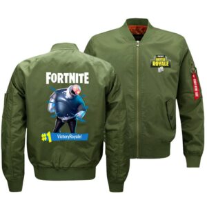 Fortnite Jackets - Solid Color Fortnite Game Monster Icon Flight Suit Fleece Jacket