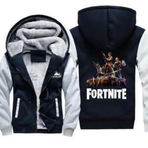 Fortnite Jackets - Solid Color Fortnite Game New Season Icon Fleece Jacket