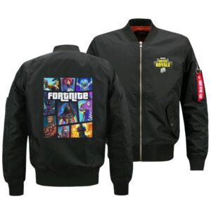 Fortnite Jackets - Solid Color Fortnite Game Rainbow Horse Air Force One Icon Fleece Jacket