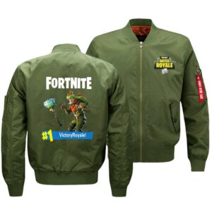Fortnite Jackets - Solid Color Fortnite Game Rex Icon Flight Suit Fleece Jacket
