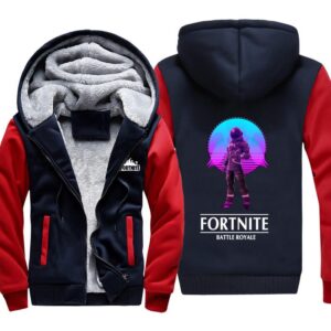 Fortnite Jackets - Solid Color Fortnite Game Special Forces DARK VOYAGER Icon Fleece Jacket