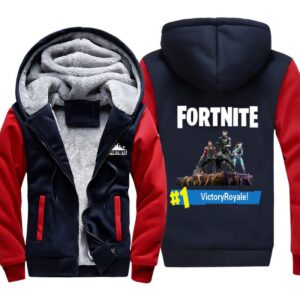 Fortnite Jackets - Solid Color Fortnite Game Victory Royale Hero Icon Super Cool Fleece Jacket