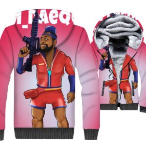 Fortnite Jackets - Solid Color Fortnite Series Super Cool 3D Fleece Jacket