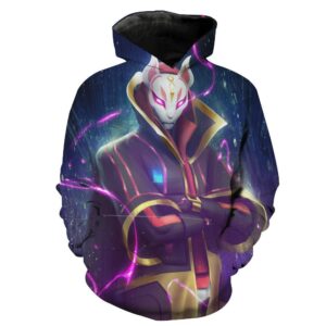 Fortnite Skin Hoodie - Pulover Drift Blue Hoodie